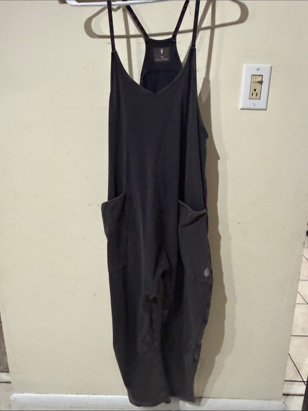 FP Movement by Free People Hot Shot Onesie OVERSIZED Jumpsuit in Washed Black - Picture 3 of 10